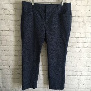 Banana Republic Jackson Fit blue pebble print pant
